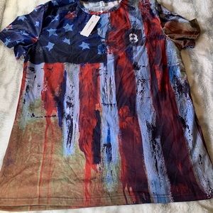 Men’s LG shirt colorful patriotic shirt